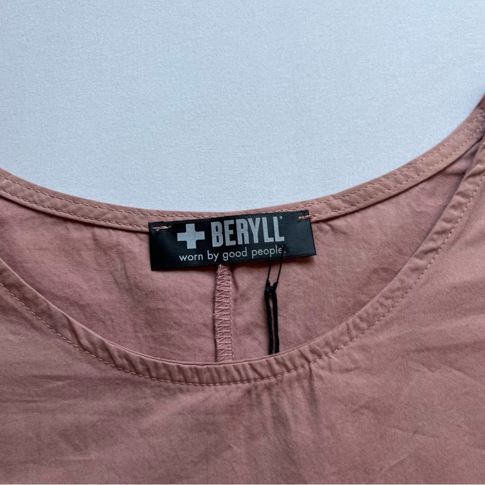 NWT +BERYLL mauve pink sleeveless asymmetrical tunic length tank top shirt - Picture 3 of 6